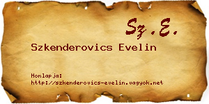 Szkenderovics Evelin névjegykártya