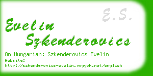 evelin szkenderovics business card